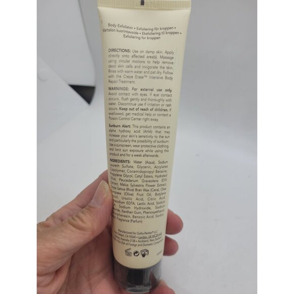 Crepe Erase Exfoliating Body Polish 3.5 Fl. Oz Tube Dermatologist Tested Sealed - Picture 3 of 4